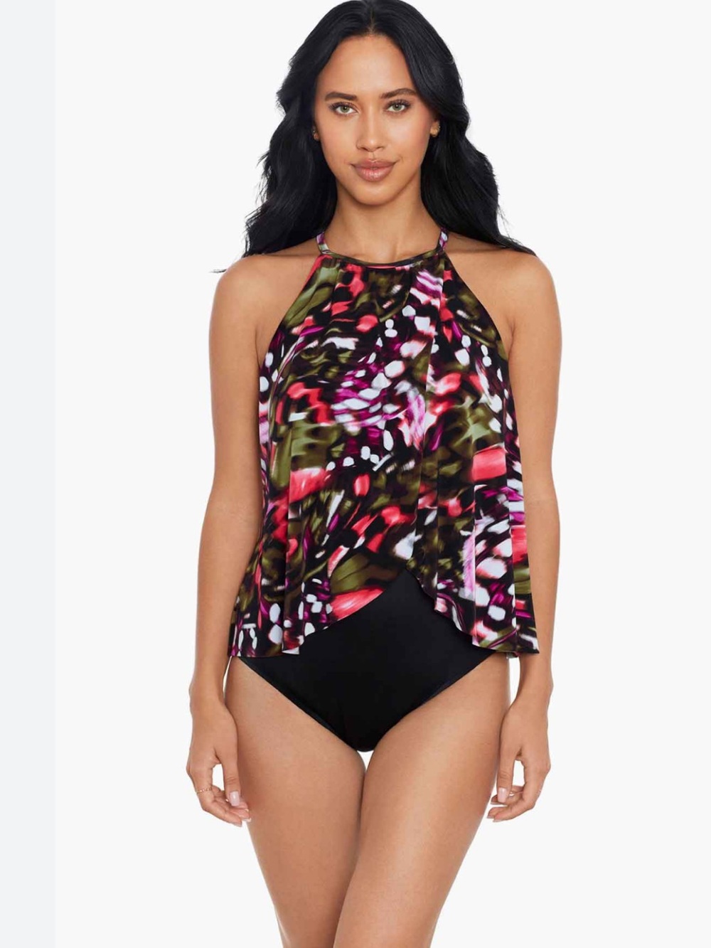 NWT Magicsuit Women's Aubrey One-Piece Swimsuit color black multi size 10